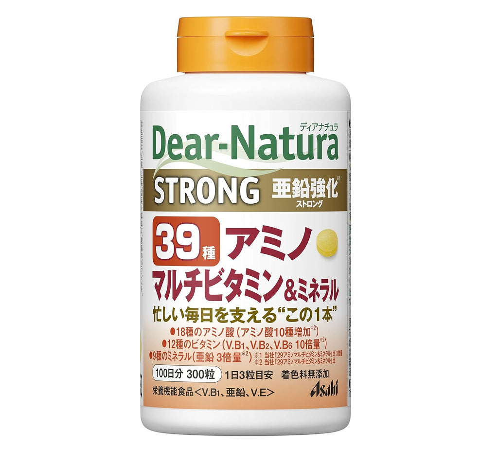 ディアナチュラ ストロング39アミノ マルチビタミン&ミネラル 300粒 (100日分) アサヒ サプリ Dear-Natura 国内工場で生産